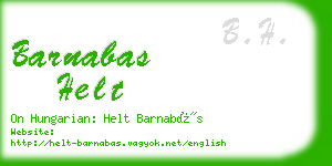 barnabas helt business card